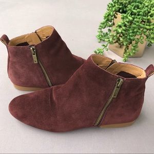 Lucky Brand Wine suede bootie